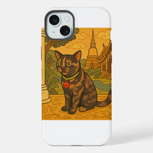 ラブリーシャム猫iPhoneケース iPhoneケース (裏面)