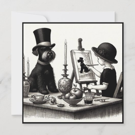 ラブリーシュナウツァーノートカード ノートカード (正面)