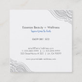 ラブリーシルバーグレーペイズリーマンダラ スクエア名刺 (裏面)