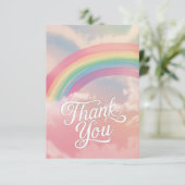 ラブリーシンプルレインボーアンドクラウド サンキューカード (スタンド正面)