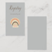 ラブリーシーシェルビーチ結婚をテーマにしたレジストリ エンクロージャーカード (正面/裏面)