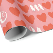 ラブリースイートアモーアハートバレンタインデーの贈り物 ラッピングペーパー (ロールコーナー)