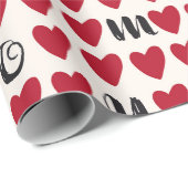 ラブリースイートアモーアハートバレンタインデーの贈り物 ラッピングペーパー (ロールコーナー)