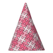 ラブリースウィートピンクブラックパズルピース パーティーハット (右)