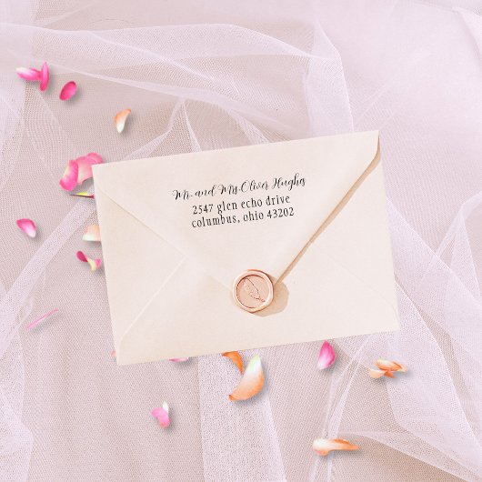 ラブリースクスタイリッシュリプト差出人住所 セルフインキングスタンプ