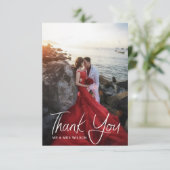 ラブリースクモダンリプト |フォトカード、ありがとうございます 出欠カード (スタンド正面)