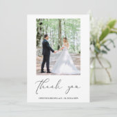 ラブリースクリパーソナライズされたプトの結婚サンキューカード サンキューカード (スタンド正面)