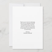 ラブリースクリパーソナライズされたプトの結婚サンキューカード サンキューカード (裏面)