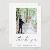 ラブリースクリパーソナライズされたプトの結婚サンキューカード サンキューカード (正面/裏面)