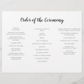 ラブリースクリプトトリフォールド結婚式 プログラム チラシ (裏面)