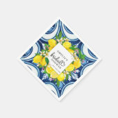 ラブリースクリプトハート |レモン |ブライダルシャワーナプキン スタンダードカクテルナプキン (角)