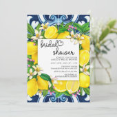 ラブリースクリプトハート |レモン |ブライダルシャワー 招待状 (スタンド正面)