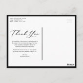 ラブリースクリプトブラック2枚フォトコラージュありがとう ポストカード (裏面)