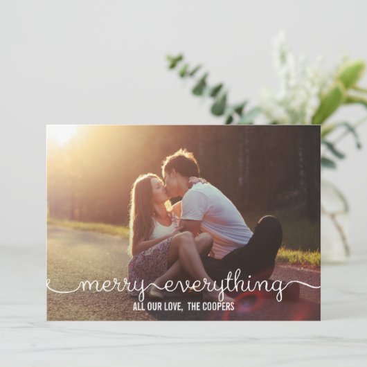 ラブリースクリプトホリデーフォトカード シーズンカード (スタンド正面)