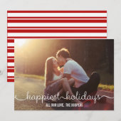 ラブリースクリプトホリデーフォトカード シーズンカード (正面/裏面)