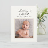 ラブリースクリプト紹介誕生写真の発表 案内状 (スタンド正面)