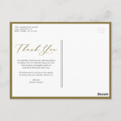 ラブリースクリプト金ゴールド2枚のフォトコラージュありがとう ポストカード (裏面)