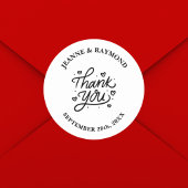 ラブリースタイルの白い結婚式のお礼ギフト ラウンドシール