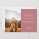 ラブリースタイルの結婚式フォトカード ピンクの多写真入り サンキューカード (裏面)