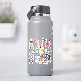 ラブリースティッカーと春の花ブーケのセット シール