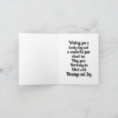 ラブリースワン誕生日グリーティングカード カード (内部)