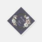 ラブリーズ結婚ナプキン – 紫 スタンダードカクテルナプキン (角)