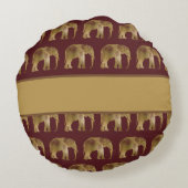 ラブリーゾーンズブルゴーニュと金ゴールド ラウンドクッション (裏面)