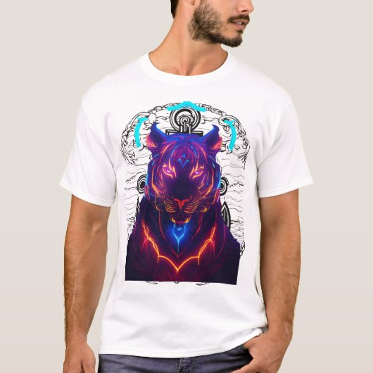 「ラブリータイガー：激しい美しいがスタイルに出会う」 Tシャツ (正面)