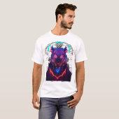 「ラブリータイガー：激しい美しいがスタイルに出会う」 Tシャツ (正面フル)