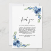 ラブリーダスティブルー結婚フローラ サンキューカード (正面)