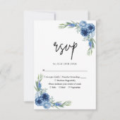 ラブリーダスティブルー結婚フローラ 出欠カード (正面)