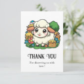 ラブリーチお洒落ューベビーシャワー サンキューカード (スタンド正面)