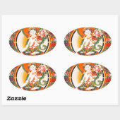 ラブリーチベット仏教美術 楕円形シール (シート)