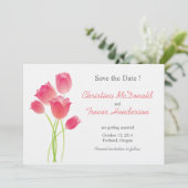 ラブリーチューリップ – 日付カードを保存 招待状 (スタンド正面)