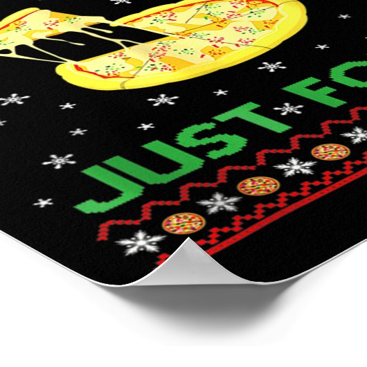 ラブリーチーズピザ単独おもしろいケビンXマスホーム ポスター (角)