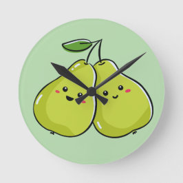 ラブリーツイン梨子供部屋 ラウンド壁時計