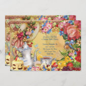 ラブリーティーパーティの招待状 招待状 (正面/裏面)