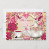 ラブリーティーパーティの招待状 招待状 (裏面)