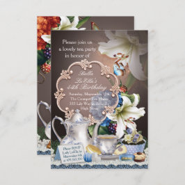 ラブリーティーパーティーバースデーパーティ招待状 招待状