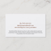 ラブリーテディベアーベビーシッター&チャイルドケアカード 名刺 (裏面)