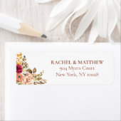 ラブリーテラコッタウォーターカラーフローラ差出人住所 ラベル (インサイチュ)