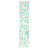 ラブリーテーブルランナー水彩葉プリント ショートテーブルランナー (正面)