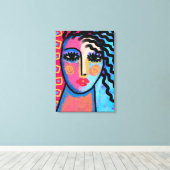 ラブリーデイ抽象芸術絵画デジタルの女性 キャンバスプリント (インサイチュ (ウッドフロア))