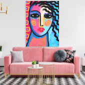 ラブリーデイ抽象芸術絵画デジタルの女性 キャンバスプリント (インサイチュ (リビング))