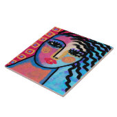 ラブリーデイ抽象芸術絵画デジタルの女性 タイル (側面)