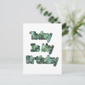 ラブリートゥデイは私の誕生日ハクナマタタ.png ポストカード (スタンド正面)