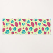 ラブリートロピカルフルーツ葉の氷ポップパターン | ヨガマット (正面(横))
