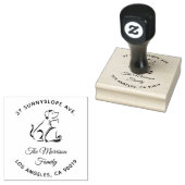 ラブリードッグアンドキャットファミリー差出人住所 ラバースタンプ (押印)