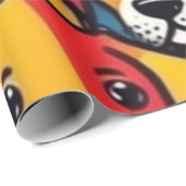 ラブリードッグカラフルドッグペットバイブラッピング紙 ラッピングペーパー (ロールコーナー)
