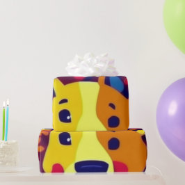 ラブリードッグカラフルドッグペットバイブラッピング紙 ラッピングペーパー